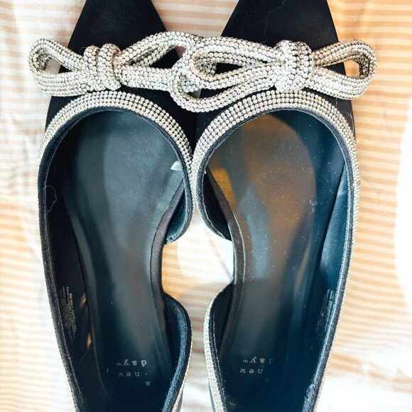 Gorgeous Juliette Bow Ballet Flats - Black - Picture 1 of 2